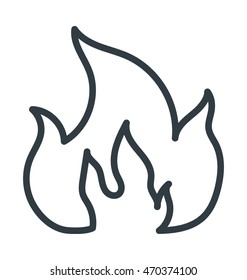 Fire Flame Colored Vector Icon Stock Vector (Royalty Free) 470374100 ...