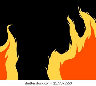 fire, flame in dark background, art, wave art design, vector abstract background, orange and red background