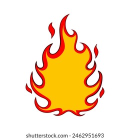 fire flame decal cartoon. motorcycle tattoo, hot race, sticker custom fire flame decal sign. isolated symbol vector illustration