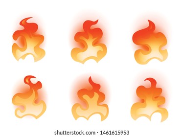 Fire flame effect. fire burning light effects. Vector illustration eps 10.