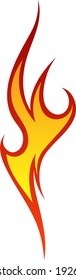 Fire Flame Element. Red And Yellow Colors Design. Vector Illustration.