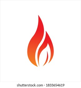 Fire with flame and feuer mit flamme Logo - Vector