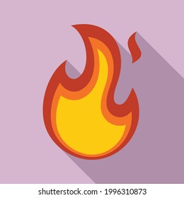Fire flame fireball icon. Flat illustration of Fire flame fireball vector icon for web design