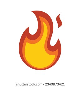 Fire flame fireball icon. Flat illustration of Fire flame fireball vector icon for web design isolated