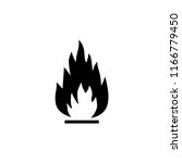 Fire Flame, Flammable. Flat Vector Icon illustration. Simple black symbol on white background. Fire Flame, Flammable sign design template for web and mobile UI element