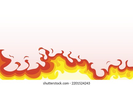 Fire flame flat cartoon style