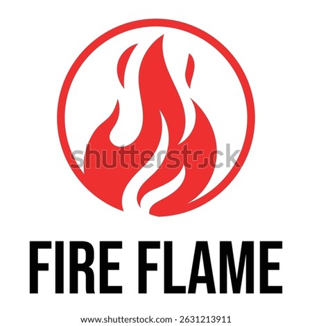 fire flame flat minimalist logo design