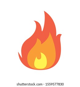 fire flame flat style icon vector illustration design