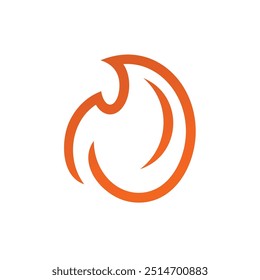 Diseño de logotipo de gas de llama de fuego