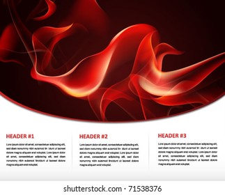 fire flame glowing print and web template