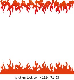 Fire and flame graphic design template vector illustration