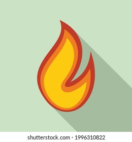 Fire flame grill icon. Flat illustration of Fire flame grill vector icon for web design