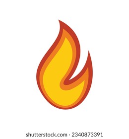 Fire flame grill icon. Flat illustration of Fire flame grill vector icon for web design isolated