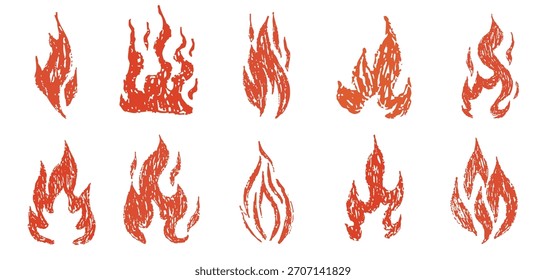 feuerflamme grunge gezeichnet kreide tattoo abstract y k vintage