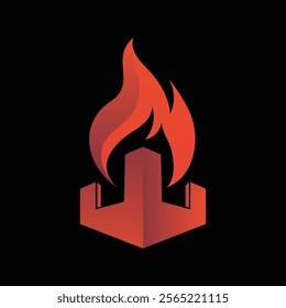 Fire Flame Heat Energy Logo