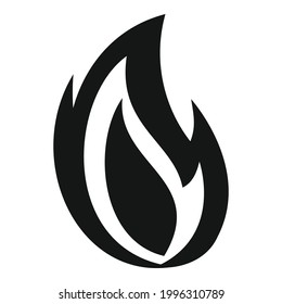Fire flame heat icon. Simple illustration of Fire flame heat vector icon for web design isolated on white background