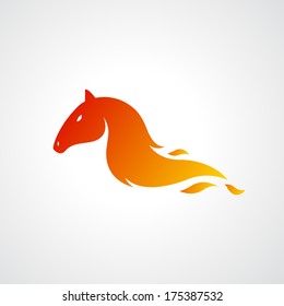 205 Running flame horse silhouette Images, Stock Photos & Vectors ...