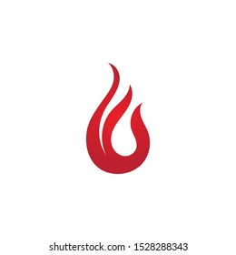 Fire flame hot burn logo and symbol