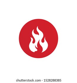 Fire flame hot burn logo and symbol