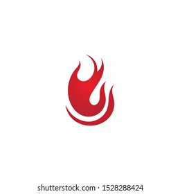 Fire flame hot burn logo and symbol