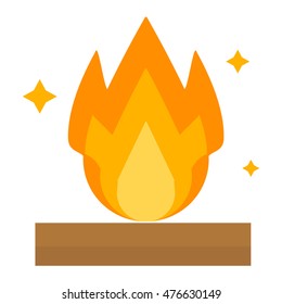 Fire flame hot burn and fire flame vector icon