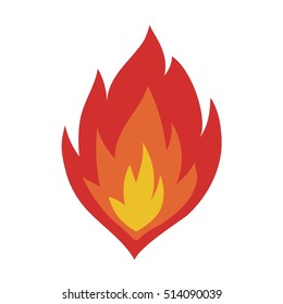 Fire flame hot burn vector icon