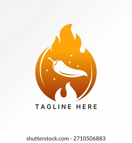 Fogo chama quente chili e pimenta assada cozinhar queimar para cozinha restaurante menu logotipo design gráfico conceito criativo premium vetor imagem top sell