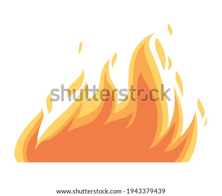fire flame hot isolated icon