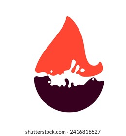 Feuerflamme, heiße Flüssigkeitssymbol, kann für Logo und Markenname, Vektorgrafik verwendet werden.
