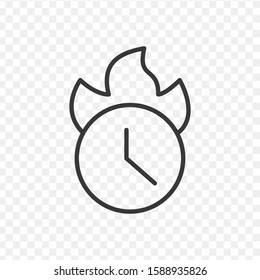 fire flame - hot time icon. Stock Vector illustration isolated on white background.