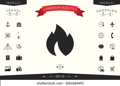 Fire, flame icon