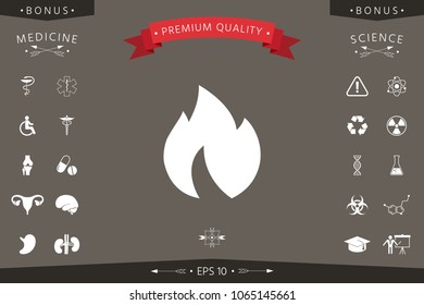 Fire, flame icon