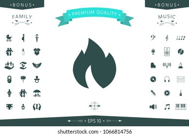 Fire, flame icon
