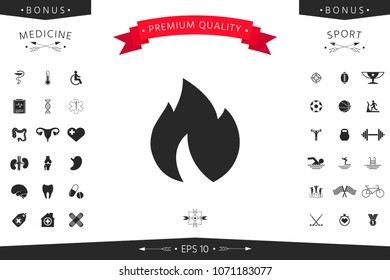 Fire, flame icon