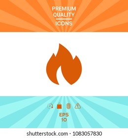 Fire, flame icon