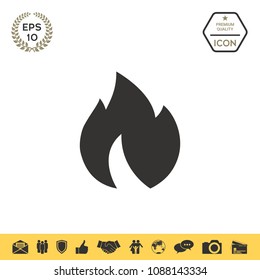 Fire, flame icon