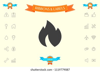 Fire, flame icon