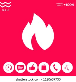 Fire, flame icon