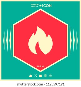 Fire, flame icon