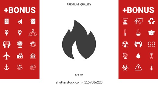 Fire, flame icon