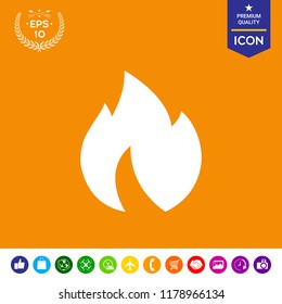 Fire, flame icon