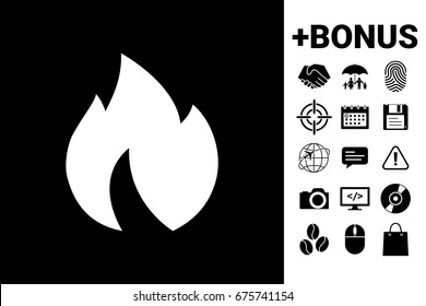 Fire, flame icon