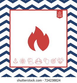Fire, flame icon