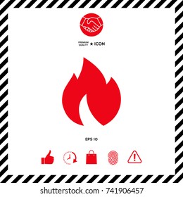 Fire, flame icon
