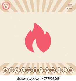 Fire, flame icon
