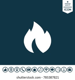 Fire, flame icon