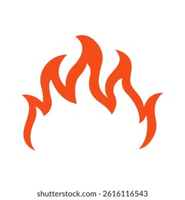 Fire flame icon. Fire icon for BBQ design. Vector illustration