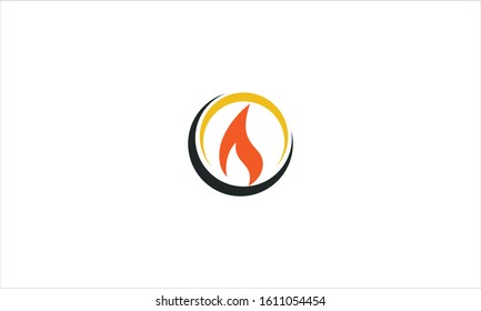 Fire flame icon. Black icon isolated on white background. Fire flame silhouette. Simple icon. Web site page and mobile app design vector element.