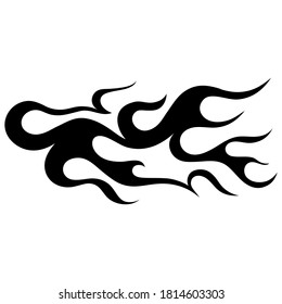 Fire Flame Icon Black Icon Isolated Stock Vector (Royalty Free ...