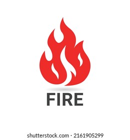 Fire Flame Icon. Bonfire Silhouette Logo mark